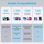 Cargador Inalámbrico de 15W 1Hora GAR151 con Cable 1.5M - Image 3