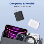 Cargador Tipo C 30w Carga Rápida 1Hora GAR165 color negro - Image 4